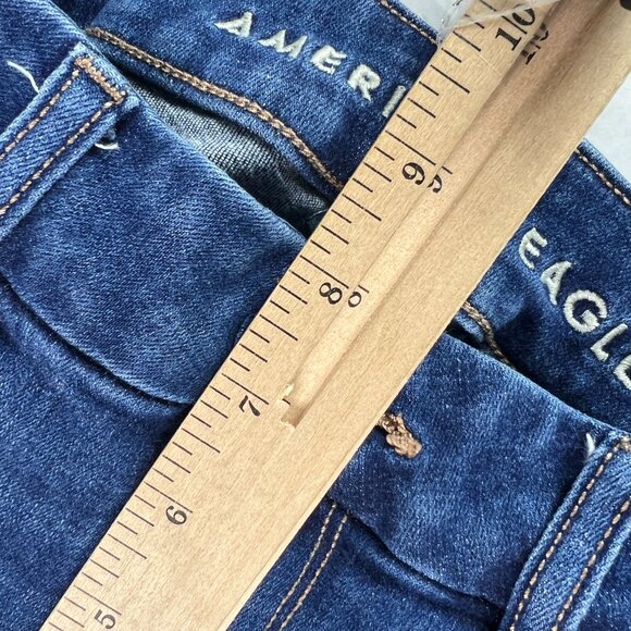 American Eagle Jeans Women's 27x33* Curvy Low Rise Kick Boot Blue Denim Tag 2 L - Picture 15 of 16